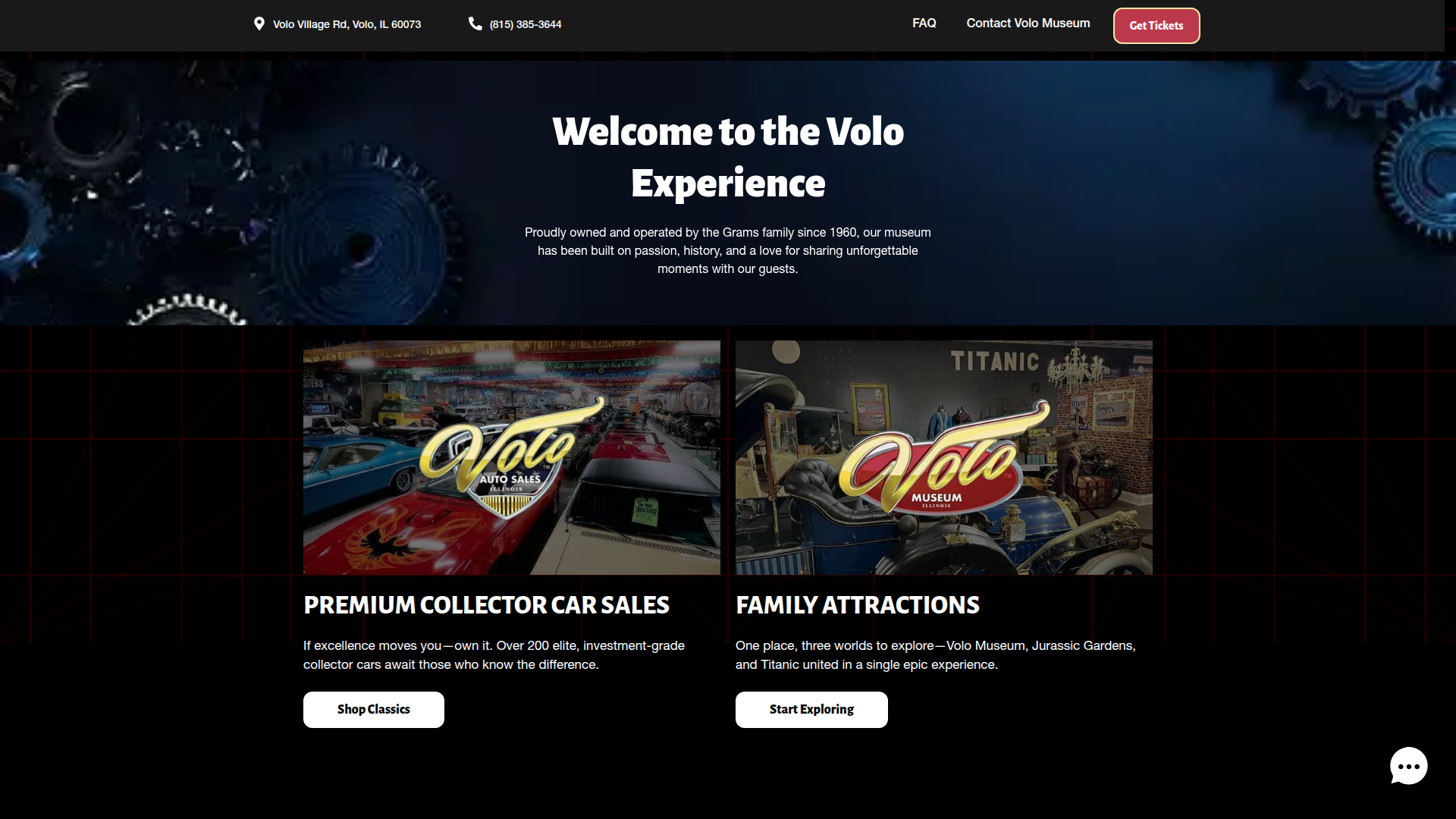 Volo Fun website screenshot
